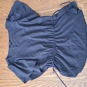 Express womens short sleeve peplum blouse - size Medium